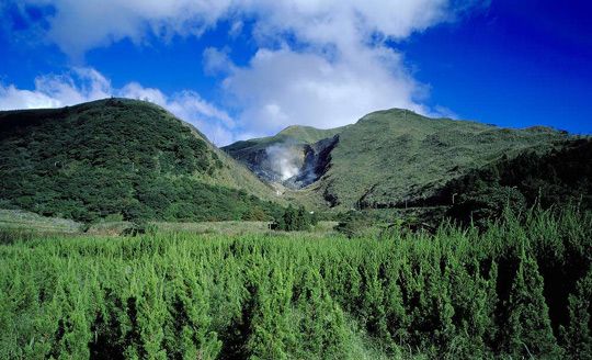 台灣陽明山小油坑美景 