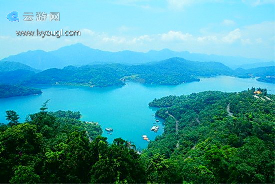 日月潭圖片全景