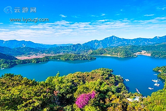 日月潭圖片全景